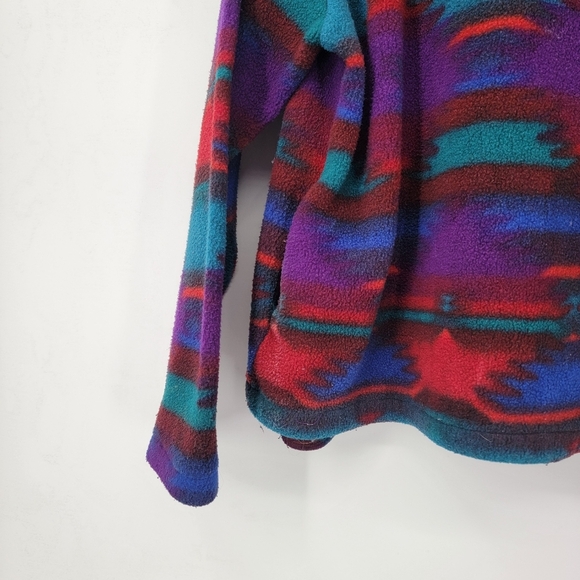 Little Big Horn Fleece Pullover Men's Medium Retro Vintage Wild West Low Pile - Picture 14 of 15